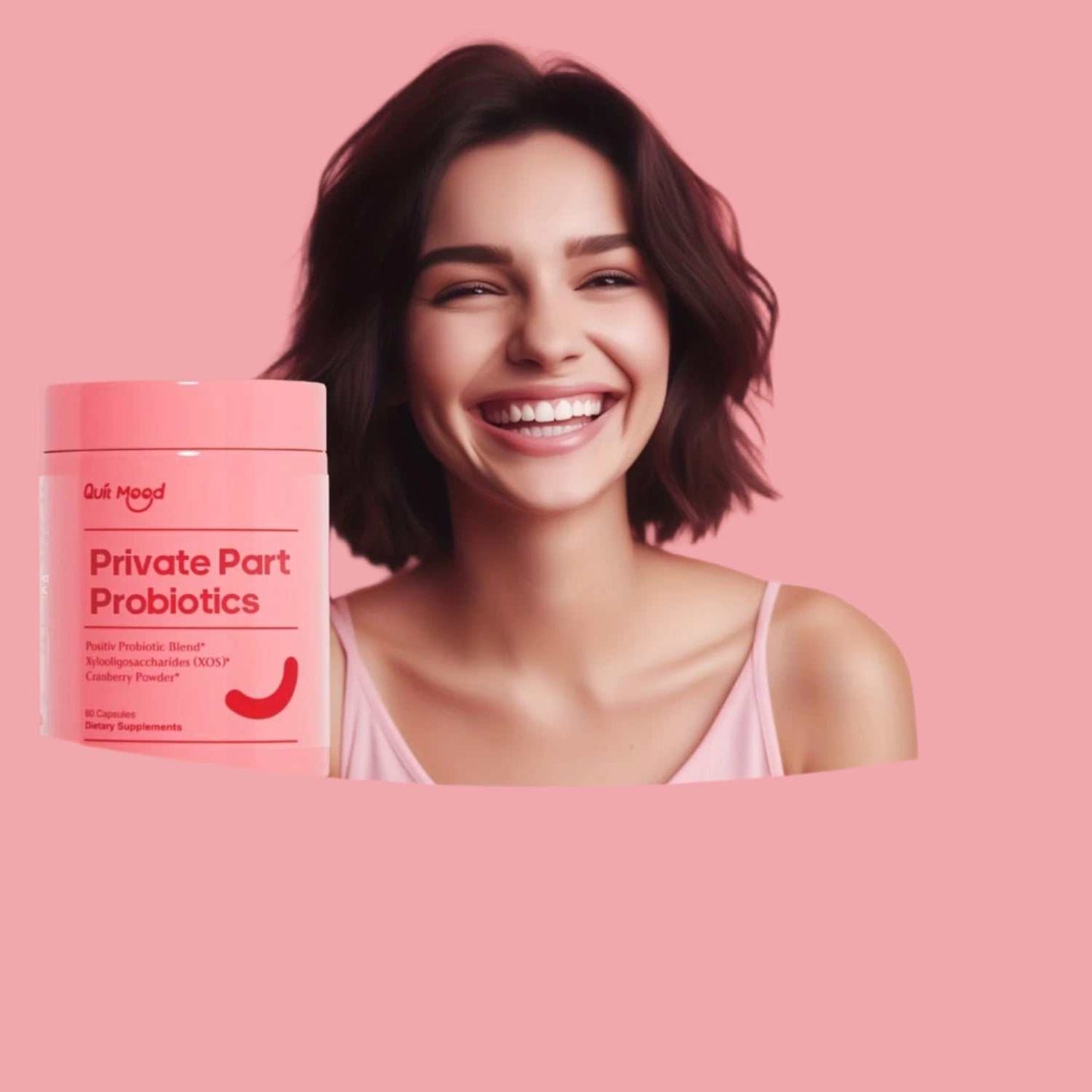 Women's Private Probiotics - pH Balance Support for Intimate Health with Cranberry (60 Capsules) BoosTelle