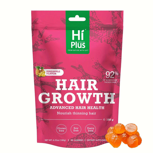 Hiplus Hair Growth Gummies - Collagen Complex, 90 Count BoosTelle