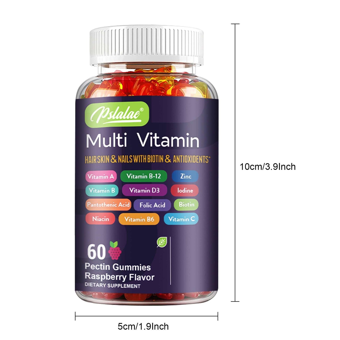 Premium Antioxidant Multivitamin - 60 Capsules for Healthy Hair, Skin, Nails & Brain Support BoosTelle