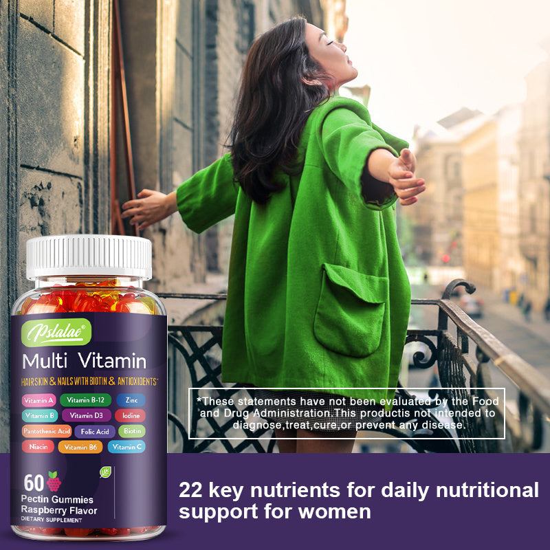Premium Antioxidant Multivitamin - 60 Capsules for Healthy Hair, Skin, Nails & Brain Support BoosTelle