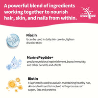 Hiplus Hair Growth Gummies - Collagen Complex, 90 Count BoosTelle