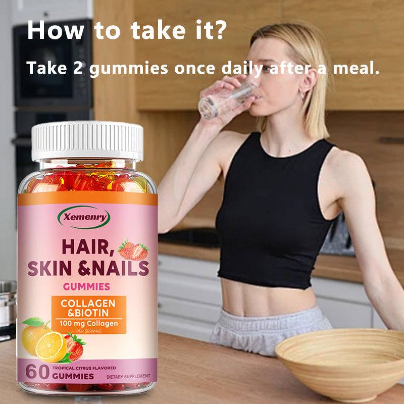 Hair Growth & Nail Strengthening Supplements - 60 Capsules with Collagen, Biotin & Vitamins BoosTelle