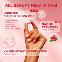 Women's Private Probiotics - pH Balance Support for Intimate Health with Cranberry (60 Capsules) BoosTelle
