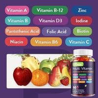 Premium Antioxidant Multivitamin - 60 Capsules for Healthy Hair, Skin, Nails & Brain Support BoosTelle