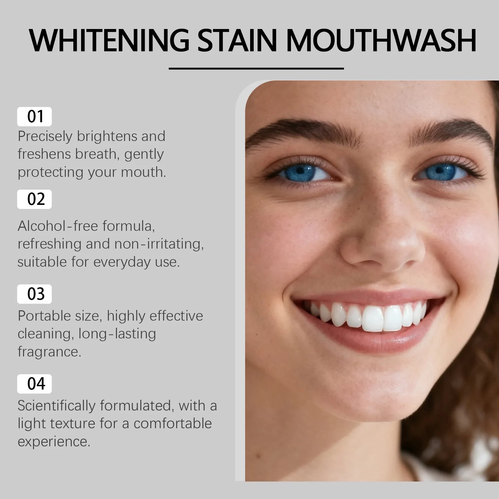 Get a Brighter Smile with You Daily Whitening Mouthwash, Deeply Cleaning and Removing Tough Tooth Stains, Anti-Plaque Formula for Long-Lasting Fresh Breath and a Healthy Mouth AliExpress