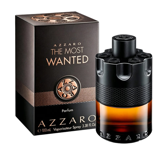 Azzaro The Most Wanted Parfum | Black-gold gun design, tobacco-amber notes, maximum longevity BoosTelle