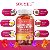 SOOMIIG Liver Cleanse Detox Gummies + Liver Nutrients with Milk Thistle Extract To Help Cleanse, Detoxify and Purify The Liver BoosTelle
