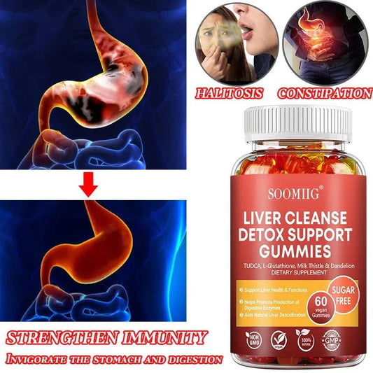 SOOMIIG Liver Cleanse Detox Gummies + Liver Nutrients with Milk Thistle Extract To Help Cleanse, Detoxify and Purify The Liver BoosTelle