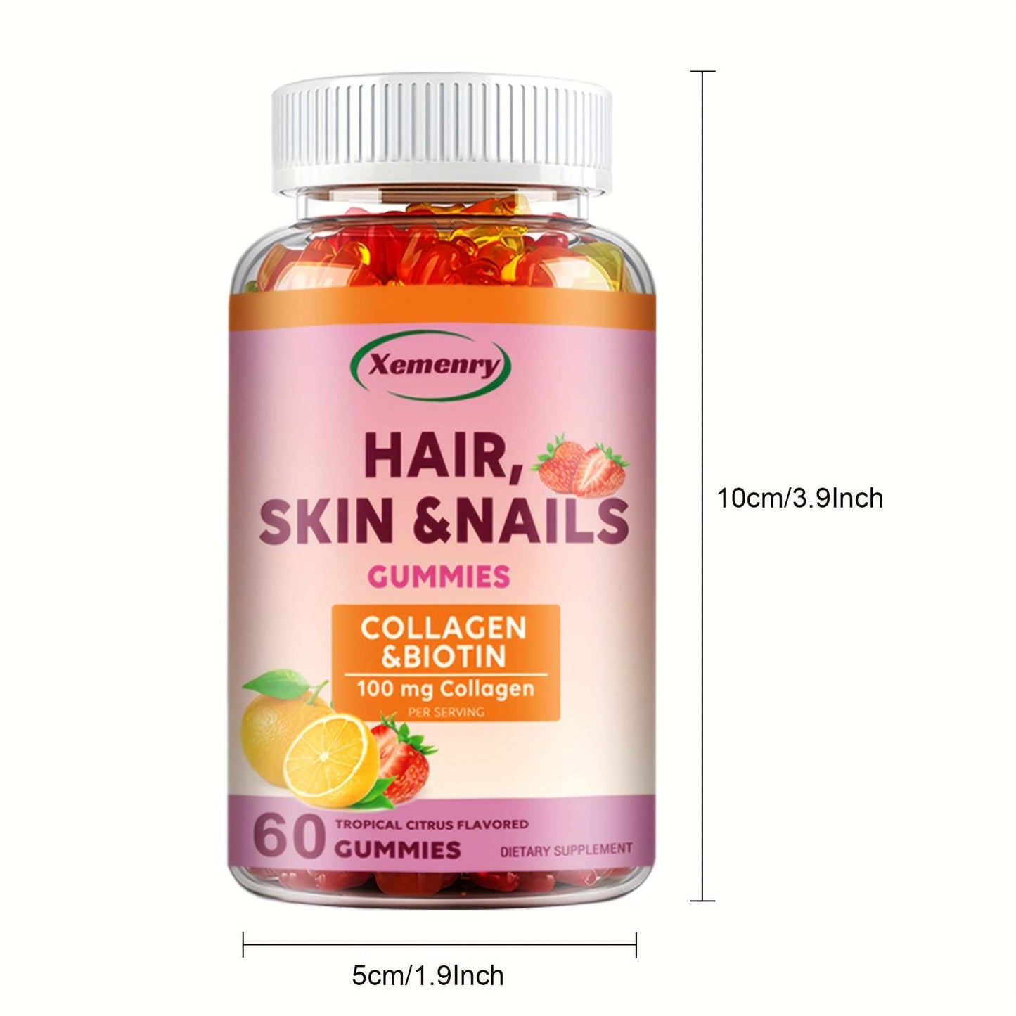 Hair Growth & Nail Strengthening Supplements - 60 Capsules with Collagen, Biotin & Vitamins BoosTelle