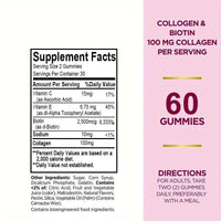 Hair Growth & Nail Strengthening Supplements - 60 Capsules with Collagen, Biotin & Vitamins BoosTelle
