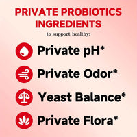 Women's Private Probiotics - pH Balance Support for Intimate Health with Cranberry (60 Capsules) BoosTelle